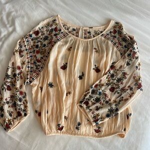 Free People Embroidered Shirt